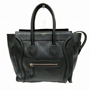 Celine Nano Shopper Black Bag Handbag Women's